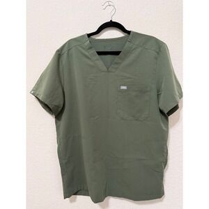 FIGS Technical Collection Olive Green Scrub‎ Top Medical Doctor Nurse